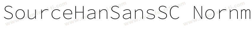 SourceHanSansSC Nornmal字体转换